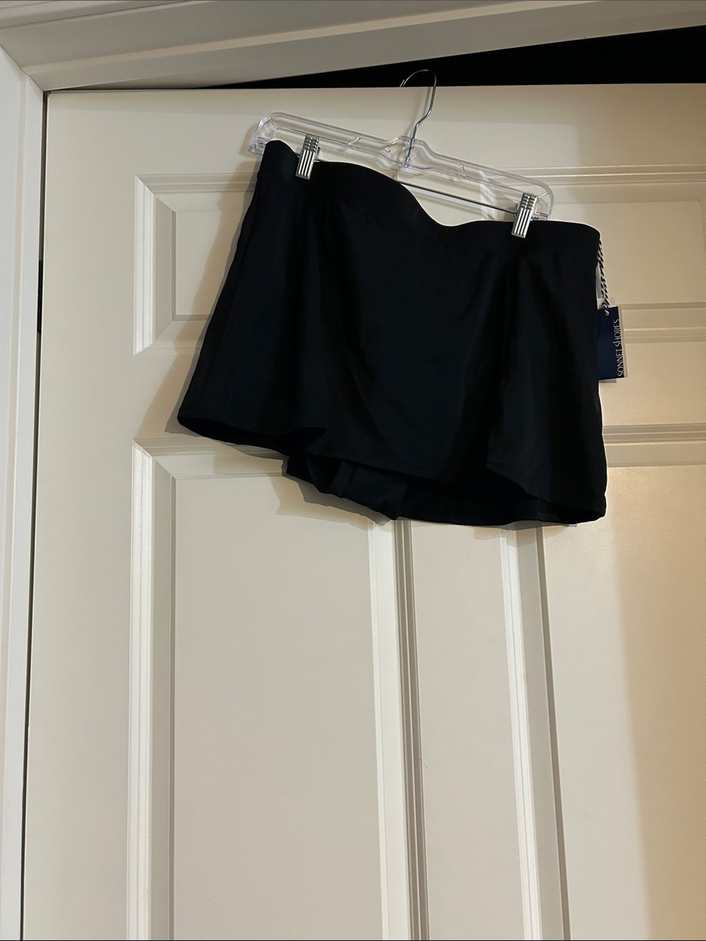 Women’s Black Swim Skirt with Built-In Shorts